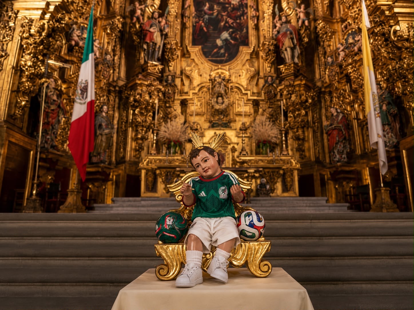 Niño Dios con la playera de México: la tradición mundialista que nació en 1970