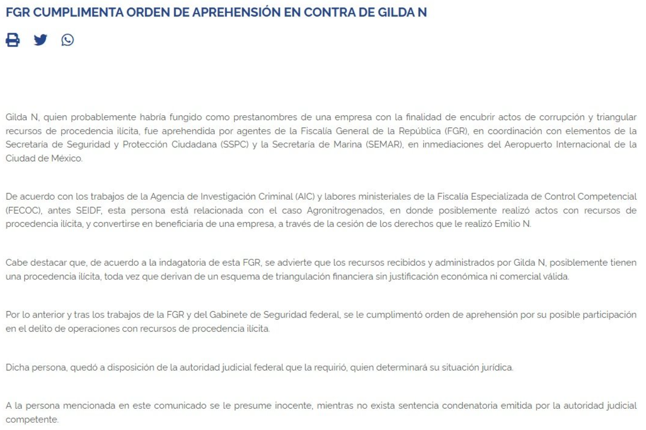 Será presentada ante un juez federal