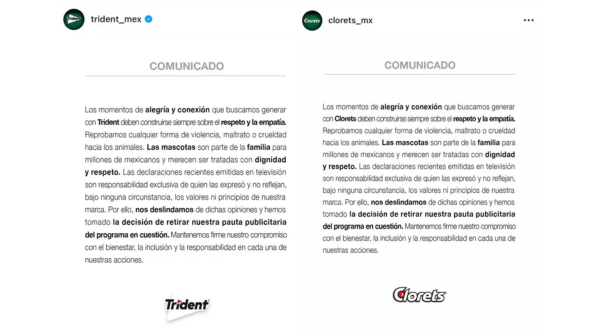 Marcas retiraron su publicidad