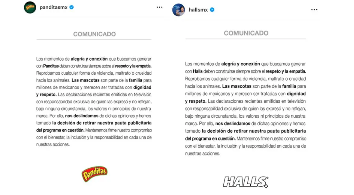 Marcas retiraron su publicidad