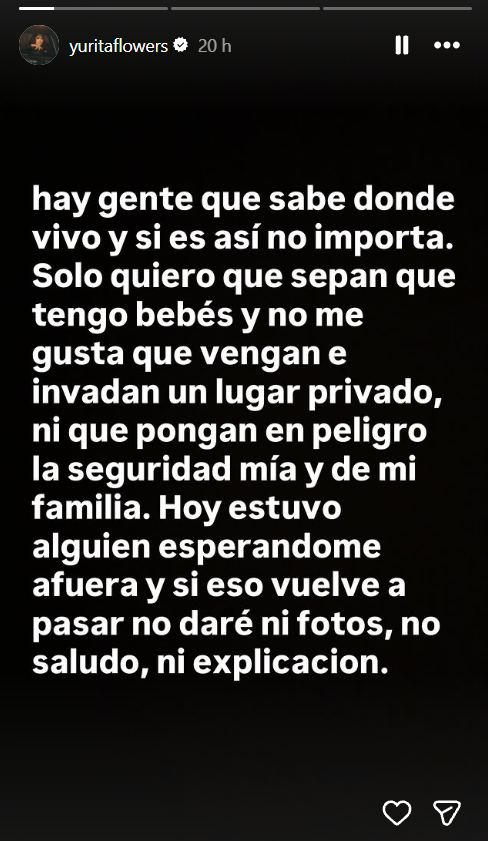 Yuridia sobre la persona que la esperó