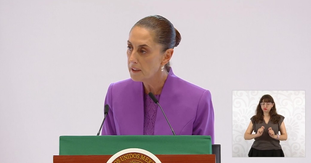 La presidenta Claudia Sheinbaum en su informe