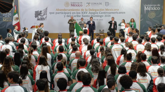 Sheinbaum abandera a la delegación mexicana rumbo a los Juegos Centroamericanos y del Caribe 2026