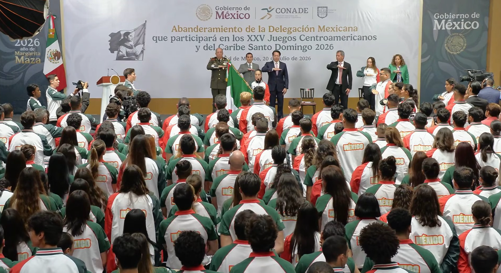 Sheinbaum abandera a la Delegación Mexicana rumbo a los Juegos Centroamericanos