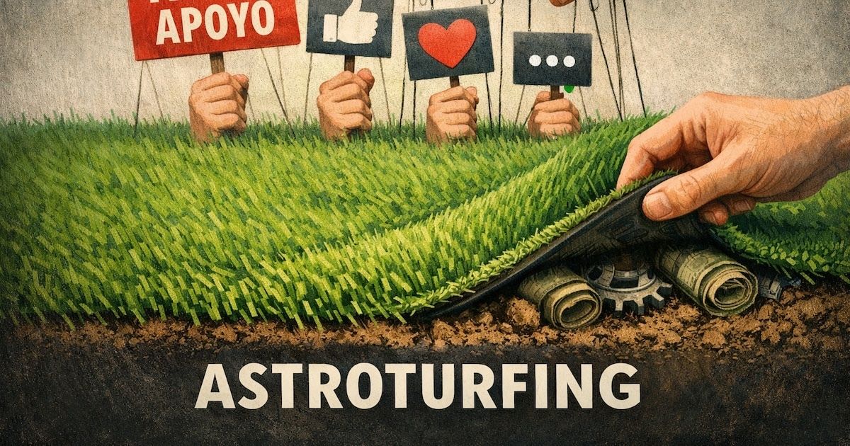 El INE alerta sobre astroturfing en campañas electorales futuras.