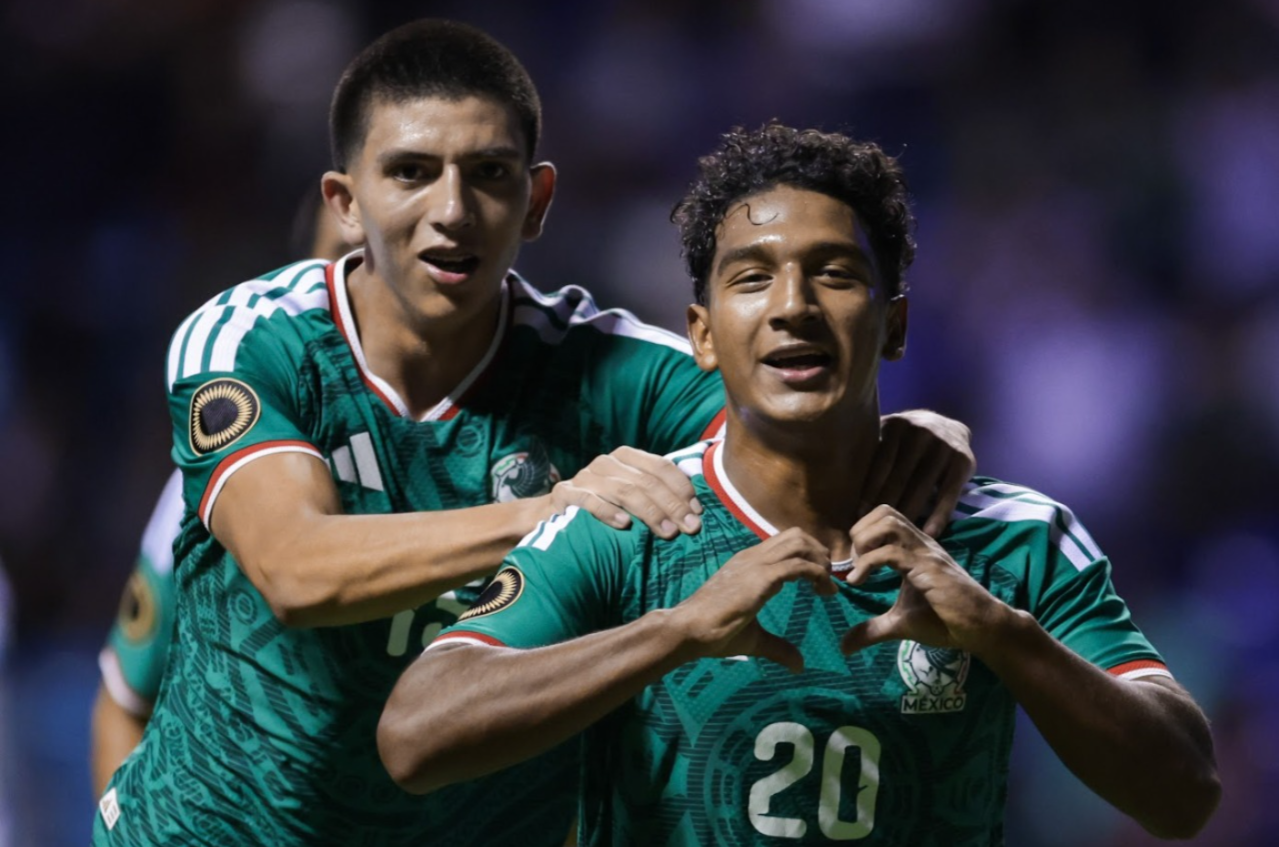 México golea a Guatemala y avanza como líder del Grupo A en el Campeonato de Concacaf Sub-20.