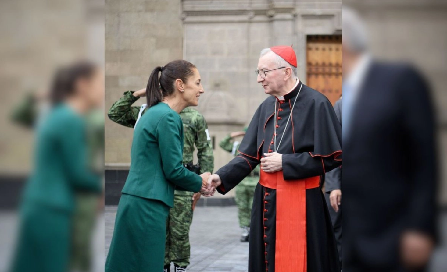 Pietro Parolin, Secretario de Estado de El Vaticano, llega a Palacio Nacional