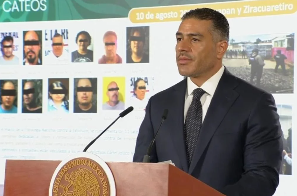 García Harfuch informa que el Plan Michoacán suma 950 personas detenidas