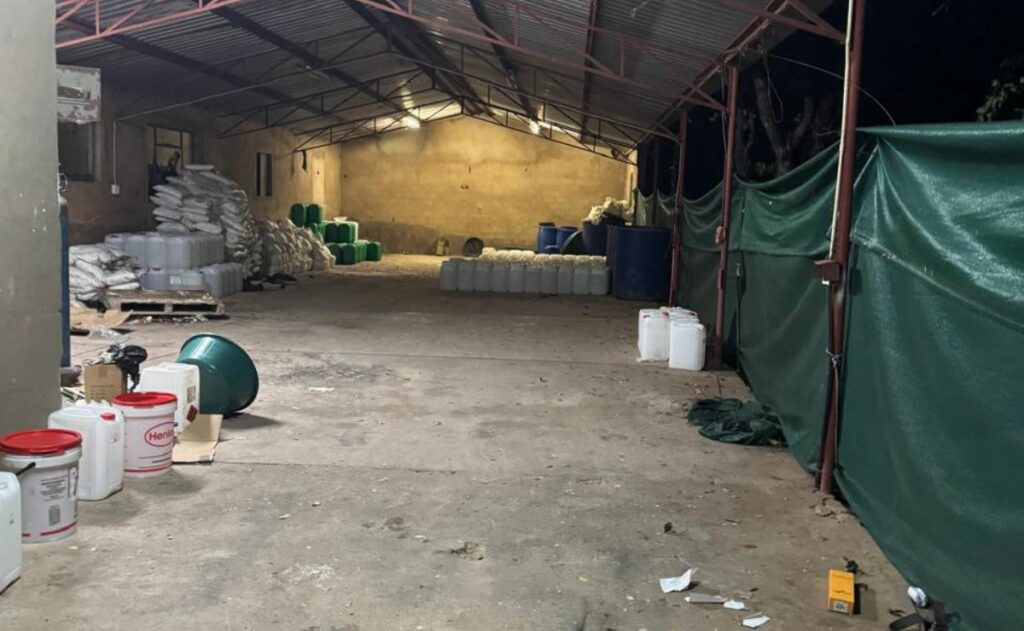 Laboratorio de metanfetamina en Sudáfrica