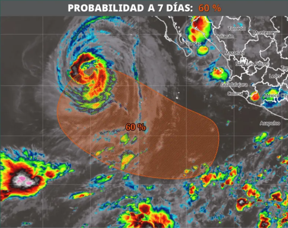 SMN vigila posible ciclón ‘Norbert’ con 60 por ciento de probabilidad