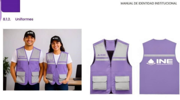 INE cambia el rosa por el lila en su nueva imagen institucional; Taddei defiende el cambio de color