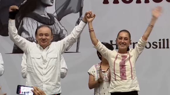 Sheinbaum cierra en Sonora su gira de rendición de cuentas y reconoce al gobernador Alfonso Durazo