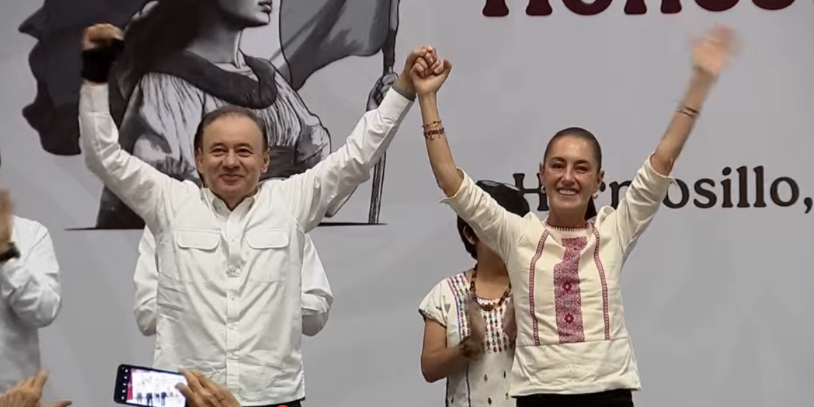 Sheinbaum cierra en Sonora su gira de rendición de cuentas y reconoce al gobernador Alfonso Durazo