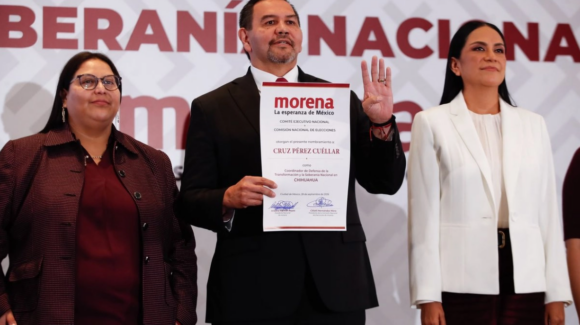 Cruz Pérez Cuéllar es elegido coordinador de Morena en Chihuahua; Andrea Chávez queda fuera