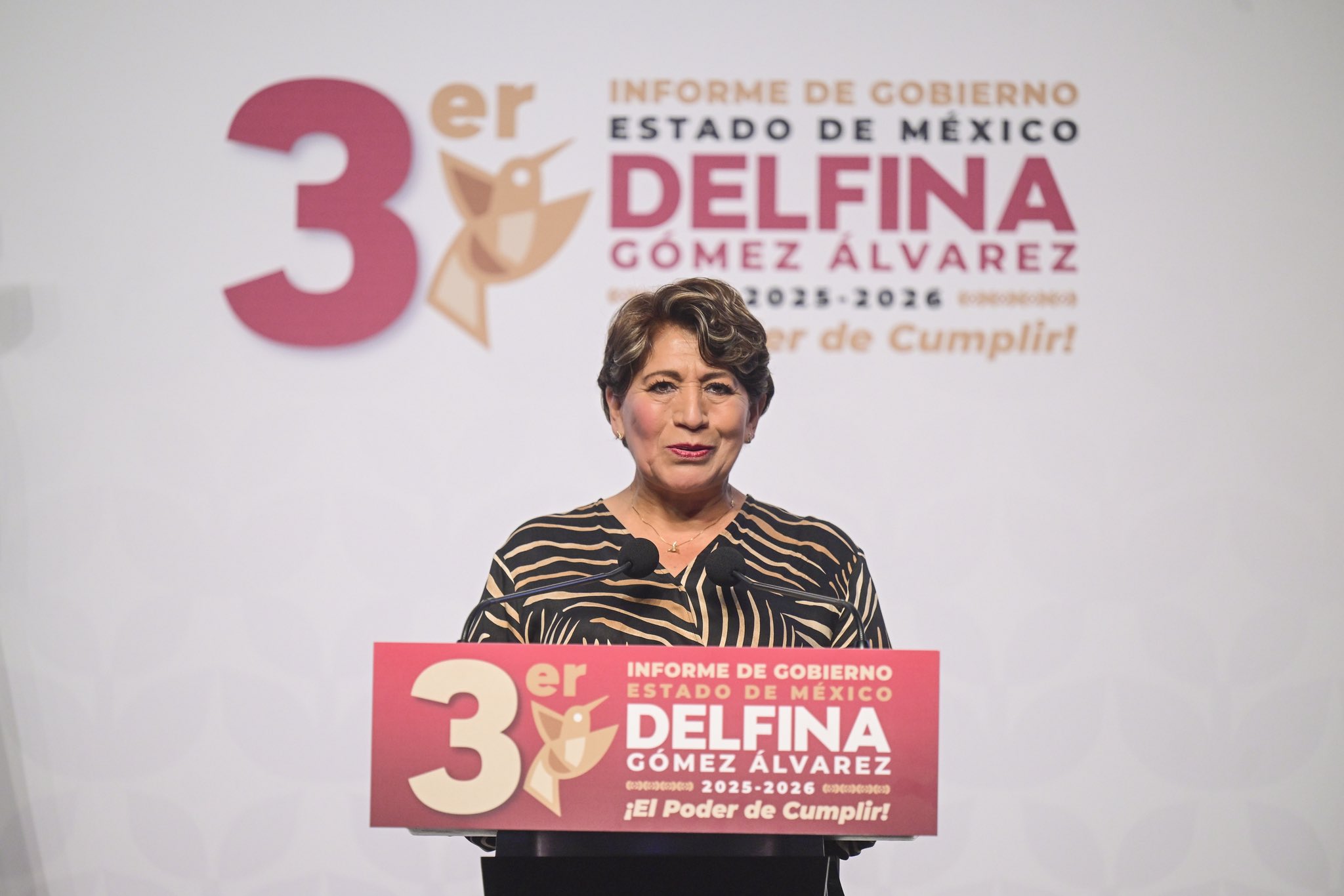 Delfina Gómez presenta su Tercer Informe en Edomex: anuncia obras por 19 mil 800 mdp.