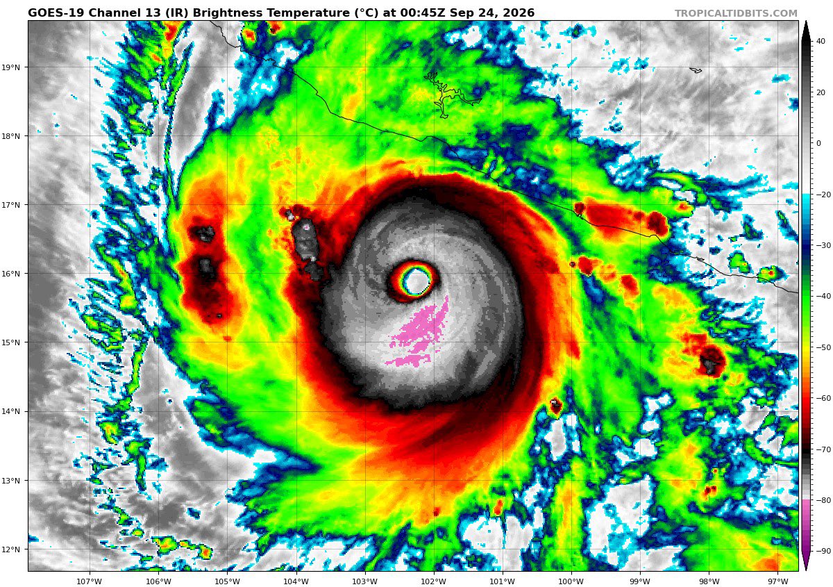 Huracán ‘Polo’ vuelve a categoría 5 y amenaza con lluvias torrenciales en Guerrero y Michoacán.