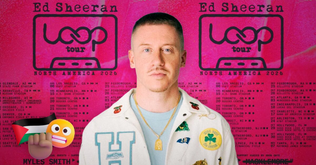 Macklemore anuncia gira ‘Free Palestine Tour’ tras salir de conciertos con Ed Sheeran