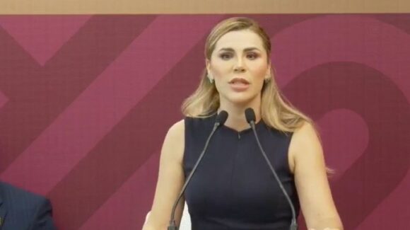 Marina del Pilar evita responder sobre audios de Amílcar Olán y defiende legalidad de su campaña