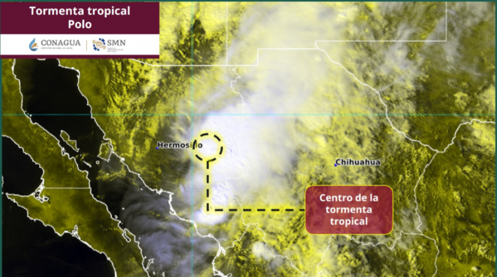 'Polo' pierde fuerza y se debilita a tormenta tropical, pero mantendrá lluvias en Sinaloa.
