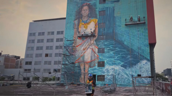 Muros de Calzada de Tlalpan cuentan la historia de Ciudad de México