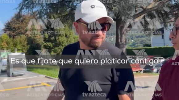Ubican a Jorge Amílcar Olán Aparicio en Suiza; evita entrevista y forcejea con reportero de Azteca Noticias