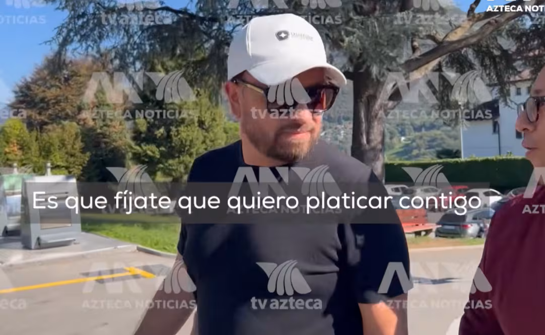 Ubican a Jorge Amílcar Olán Aparicio en Suiza; evita entrevista y forcejea con reportero de Azteca Noticias