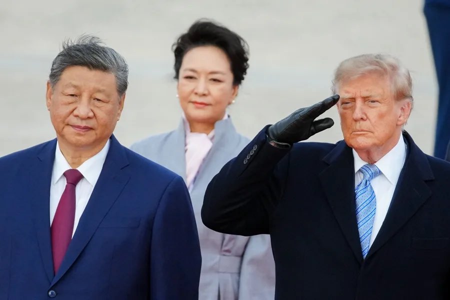 Trump recibe a Xi Jinping en su llegada a Washington para su primera visita de Estado en más de una década.