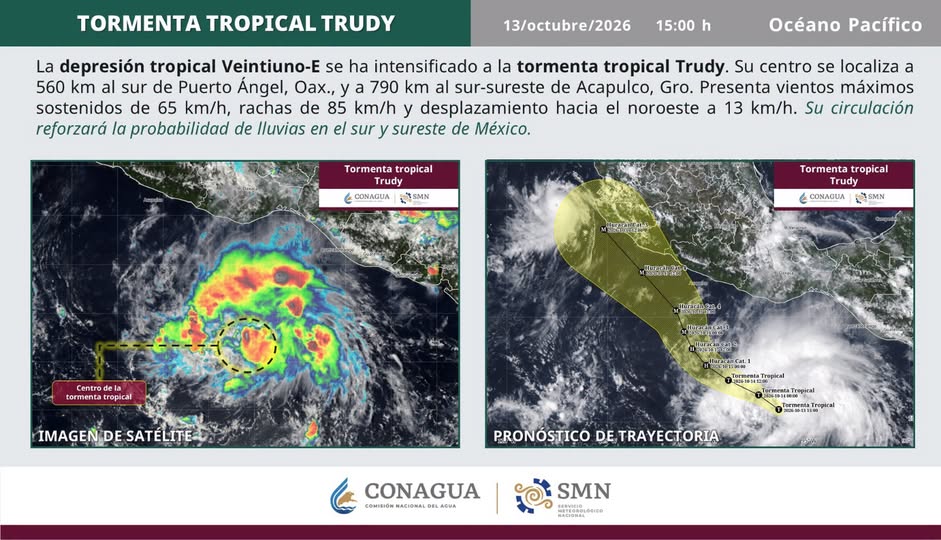 Guerrero activa alerta por tormenta tropical ‘Trudy’; despliegan 15 mil 727 efectivos y preparan refugios