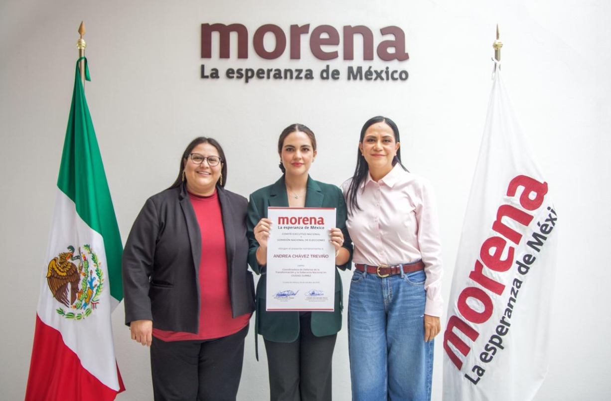 Designa Morena a Andrea Chávez como coordinadora municipal en Juárez