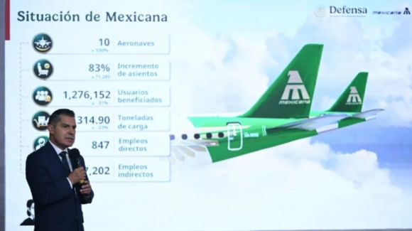Mexicana de Aviación prevé alcanzar su rentabilidad en 2030 y aumenta 31% el transporte de pasajeros