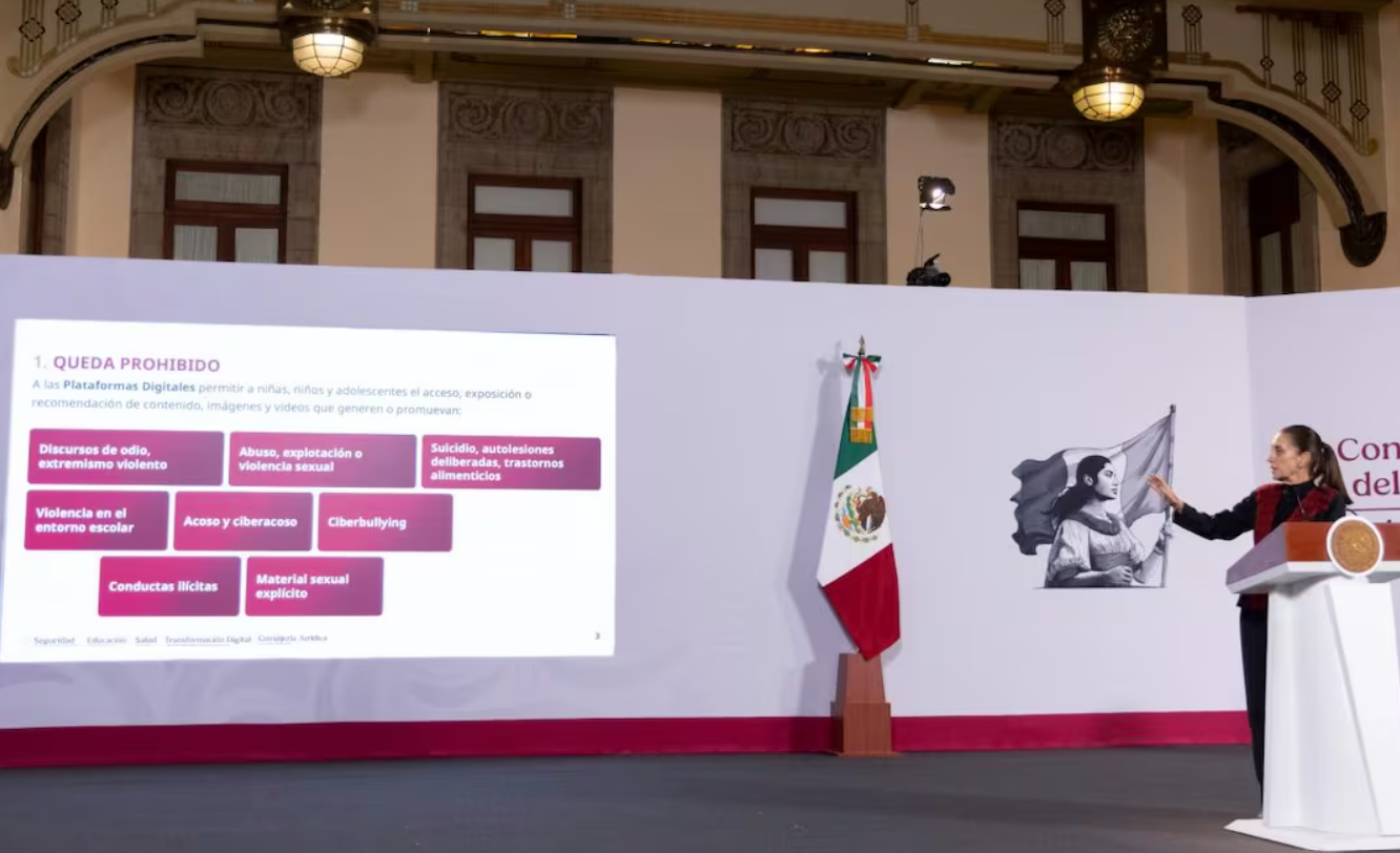 Sheinbaum presenta decreto sobre plataformas digitales para proteger a menores en internet