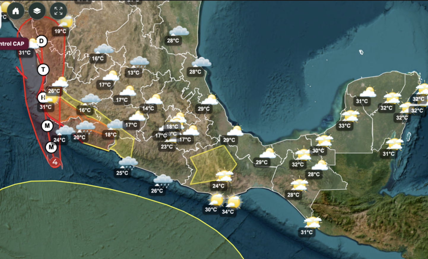 Huracán Simón podría impactar Jalisco este domingo