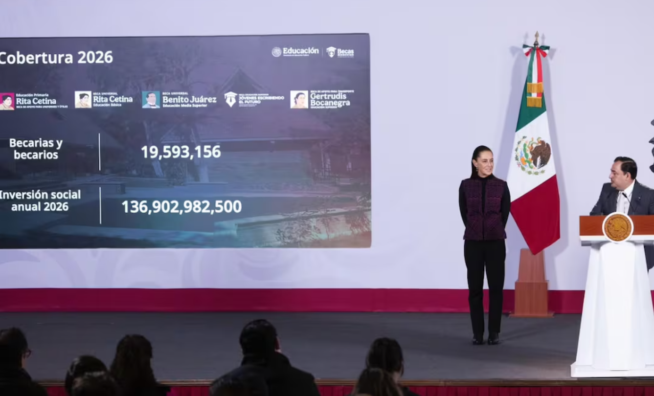 Becas para el Bienestar suman más de 19.5 millones de estudiantes en México; la meta es 22 millones