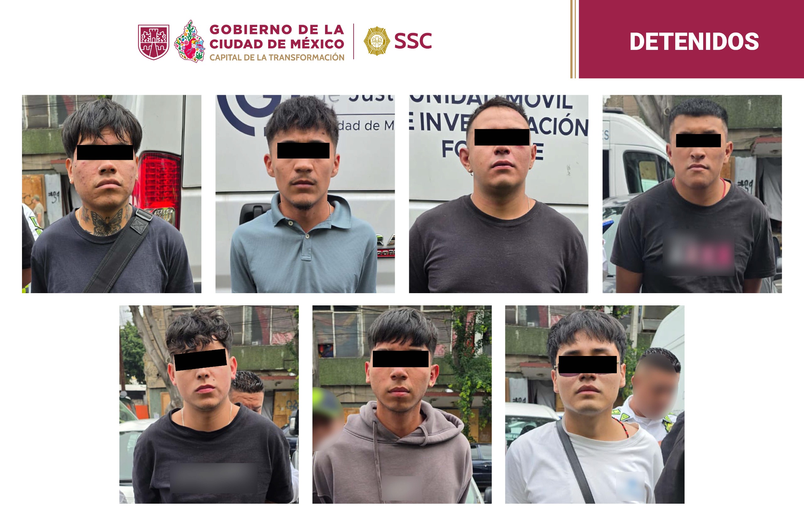 Detienen a 7 hombres por agredir a policías durante operativo en Motolinia, en el Centro Histórico