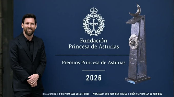 Lionel Messi hace historia al recibir el Premio Princesa de Asturias de los Deportes 2026.