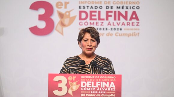 Avanza Plan Oriente: Delfina Gómez durante su Tercer Informe de Gobierno