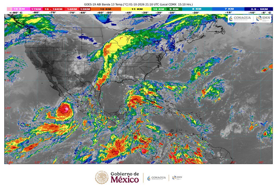 Huracán 'Rachel' se intensifica a categoría 3 y se mantiene al sur de Baja California Sur.
