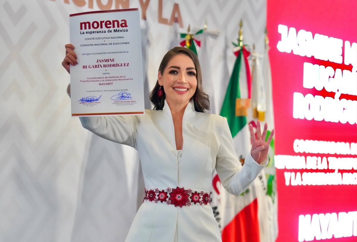 Jasmin Bugarín deja al PVEM y se afilia a Morena en Nayarit; sigue pendiente su renuncia a la ciudadanía de EU